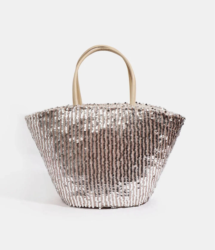 Miller Beach Bag Sliver Sequin