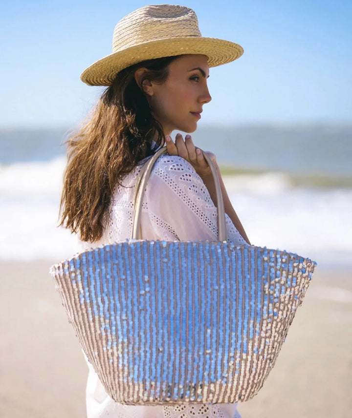 Miller Beach Bag Sliver Sequin