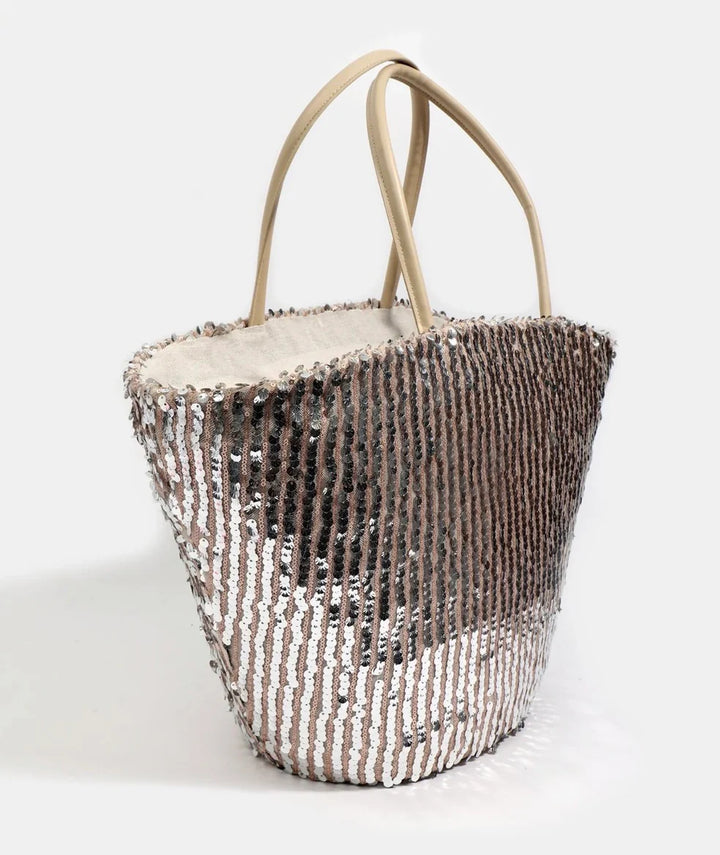 Miller Beach Bag Sliver Sequin