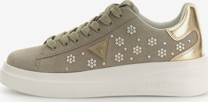Guess ELBINA12 Taupe Pearl Flower Sneaker