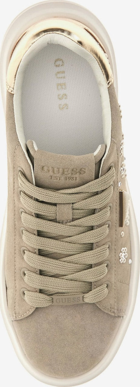 Guess ELBINA12 Taupe Pearl Flower Sneaker