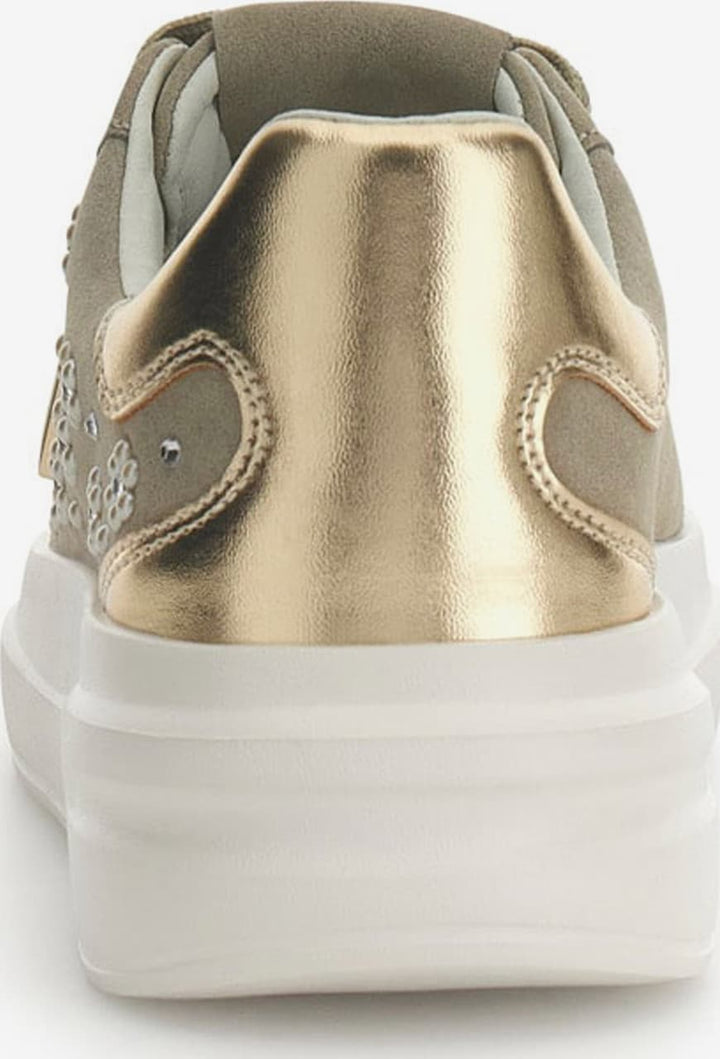 Guess ELBINA12 Taupe Pearl Flower Sneaker