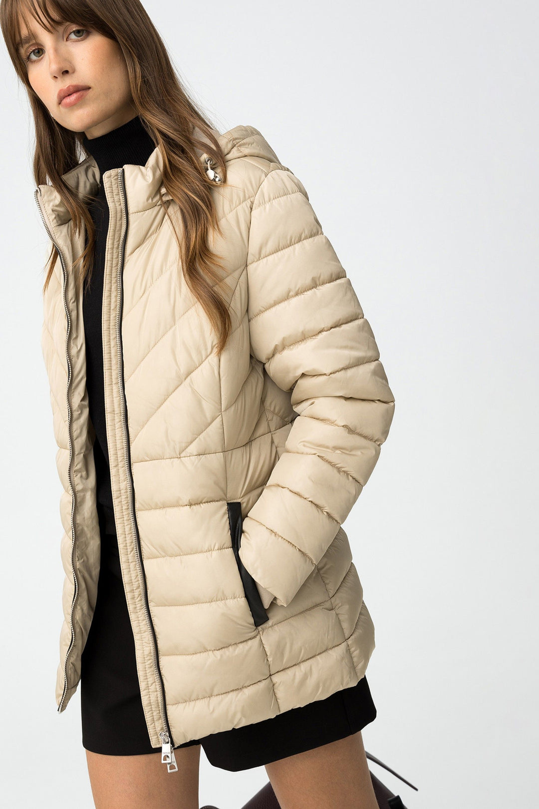 Tiffosi Pennye Beige Puffa Jacket