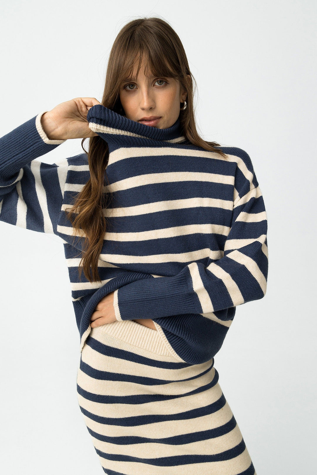 Tiffosi Circe Cream & Navy Lady Sweater