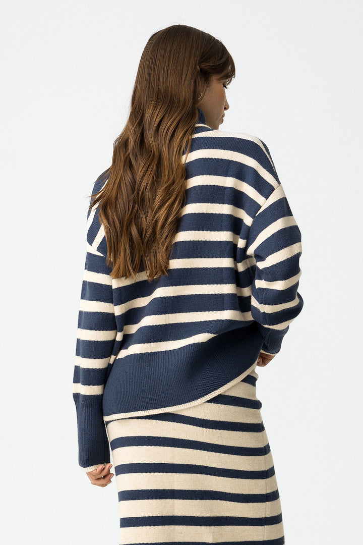 Tiffosi Circe Cream & Navy Lady Sweater