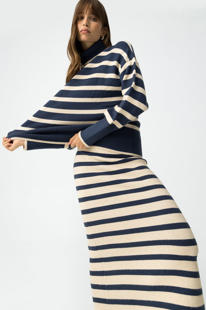 Tiffosi Circe Cream & Navy Lady Sweater