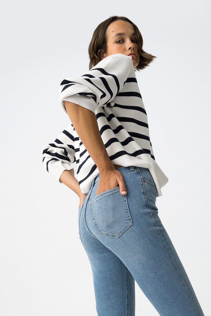 Tiffosi Agnese white & Navy Lady Sweater