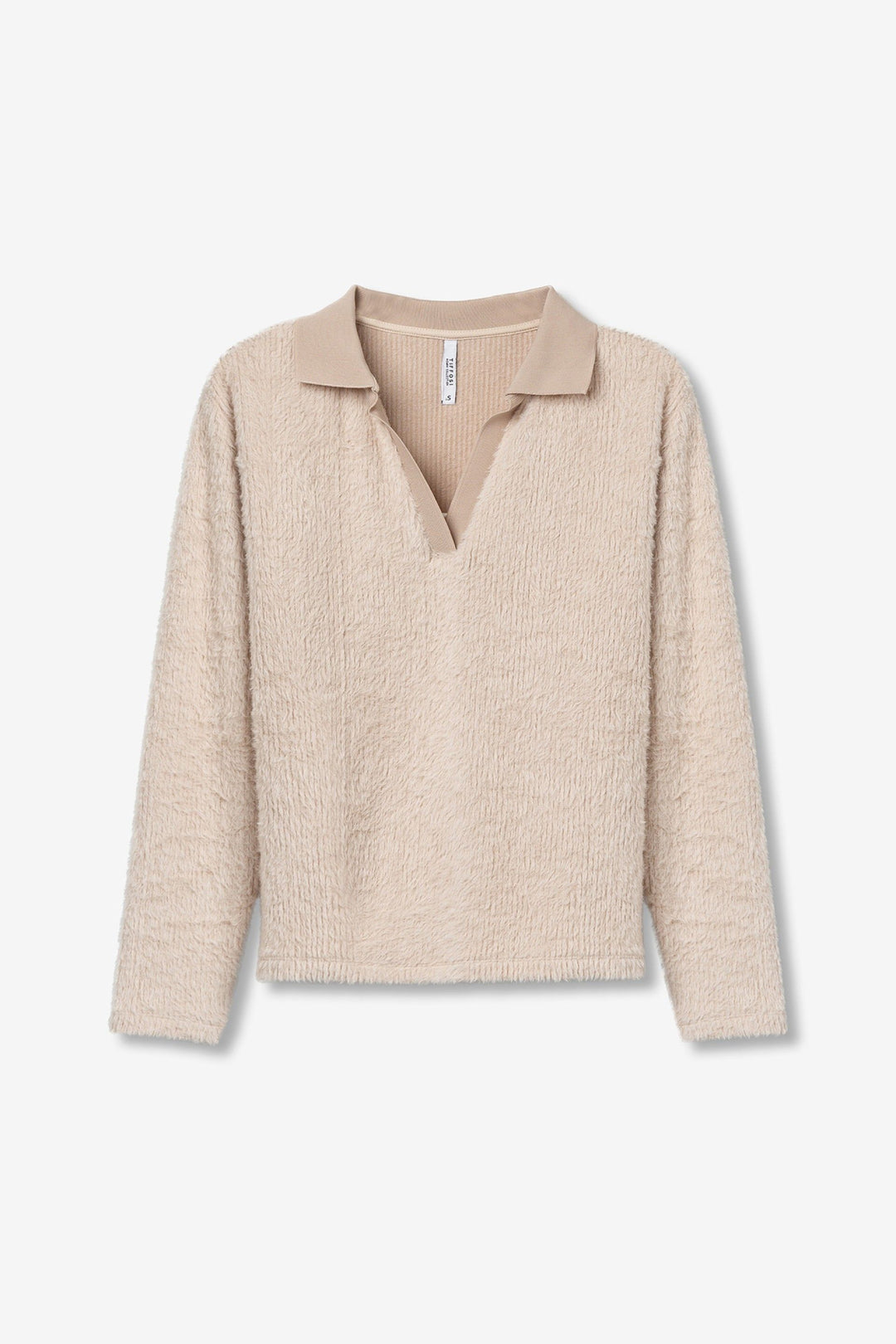 Tiffosi Boho Crème Faux Fur Sweater