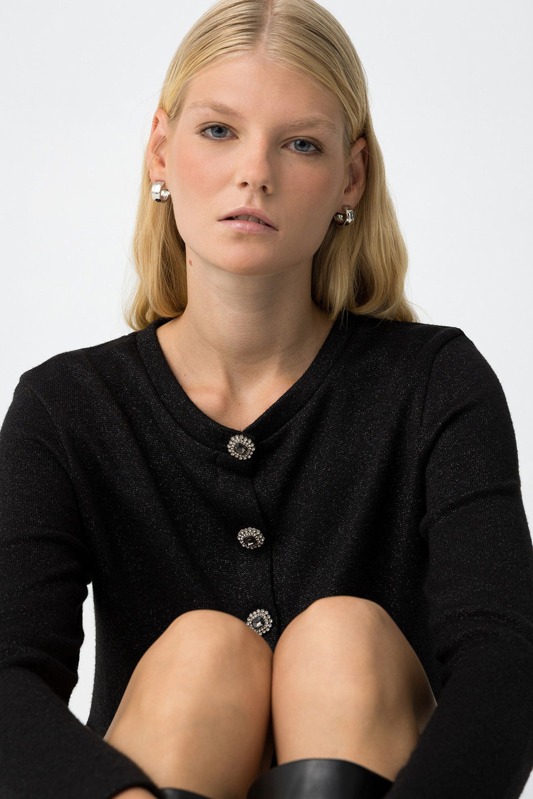 Tiffosi Moby Black sparkly Lady Cardigan
