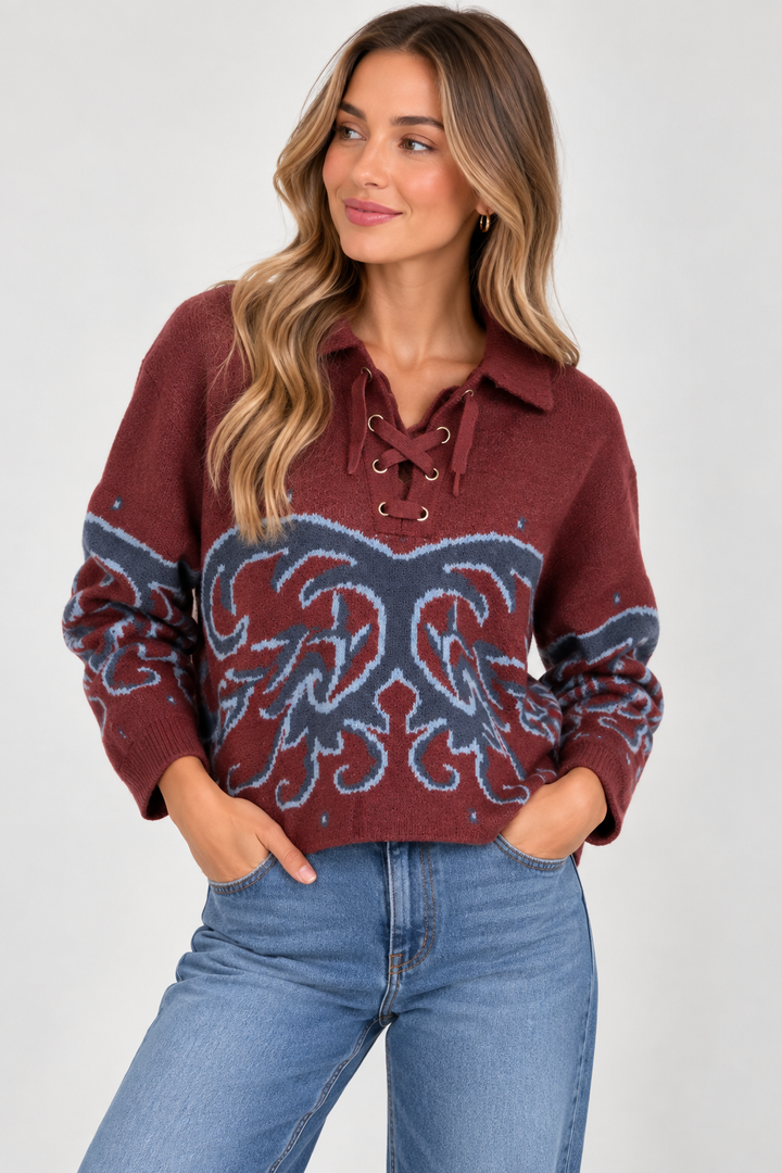 Tiffosi Folky Burgundy Jumper