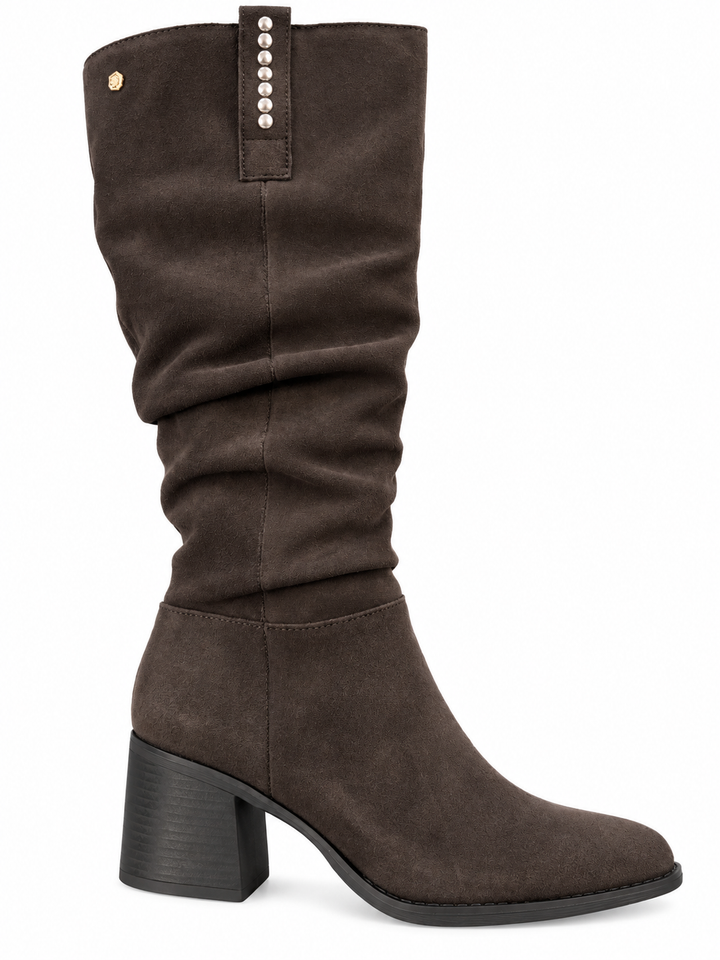 Carmela BT.Serr Marron Suede Knee High Boot (164258)