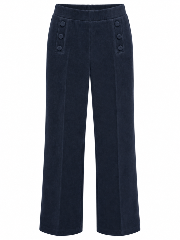 Tinta Navy Cord Elasticated Waist Trousers