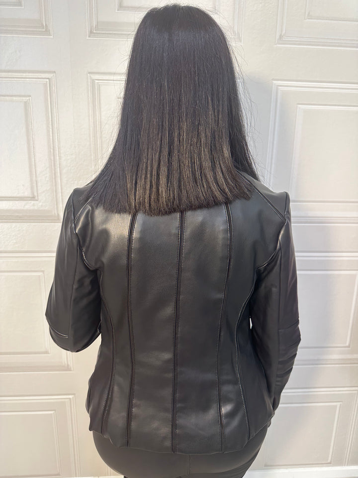 Guess Harley Black Faux Leather Jacket