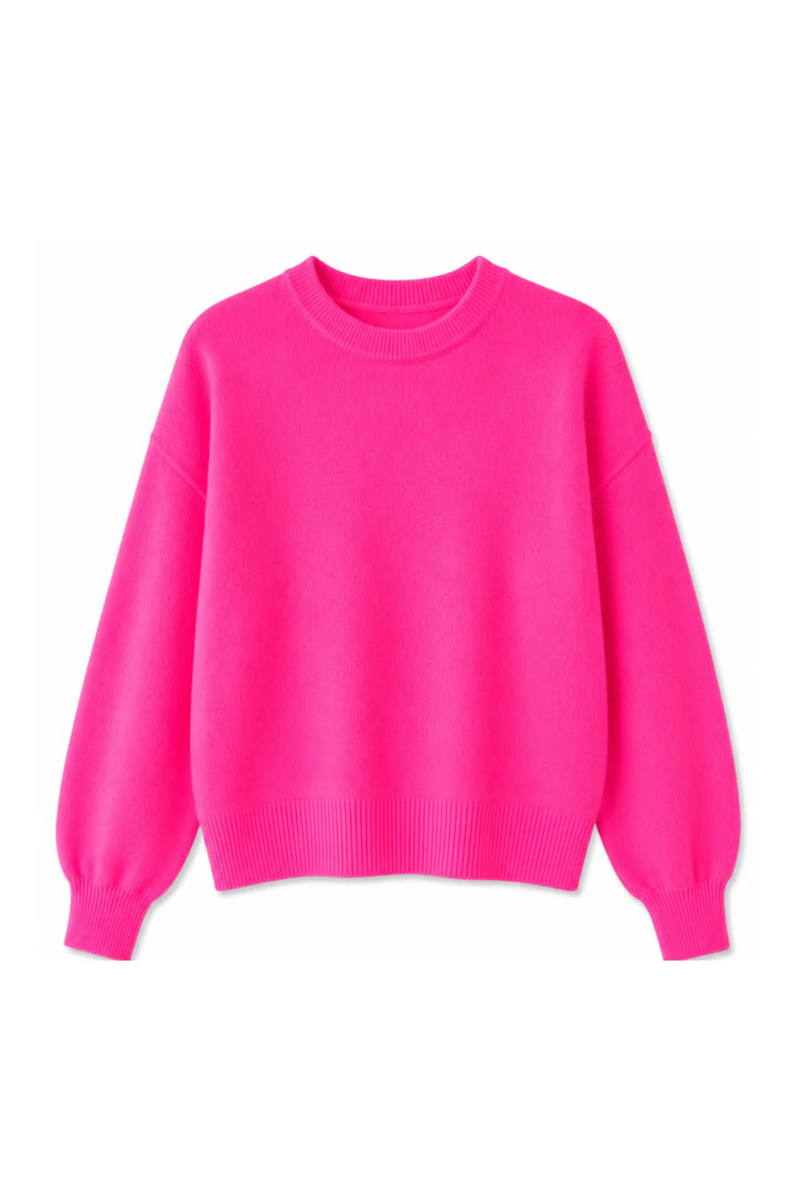 Twins Denver Long Sleeved Round Neck Jumper | Neon Pink