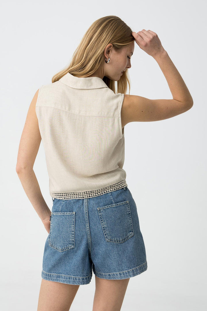 Tiffosi Dosi linen Style Blouse