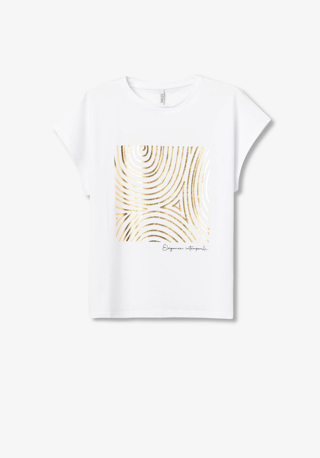 Tiffosi Madrid Gold Swirl White T-Shirt