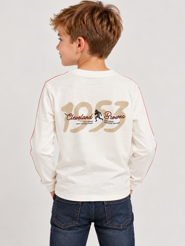 Canada House Boys Long Sleeve White 1952 Top