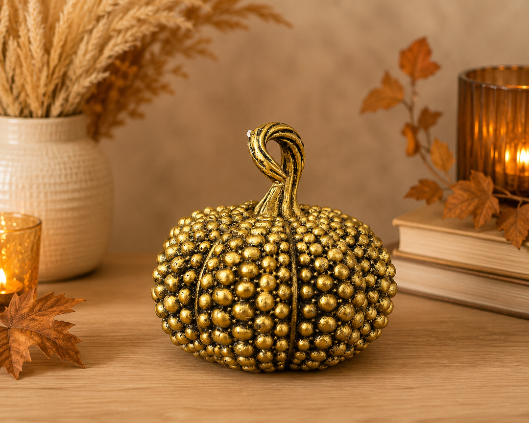 Antique Gold Pumpkin Centrepiece