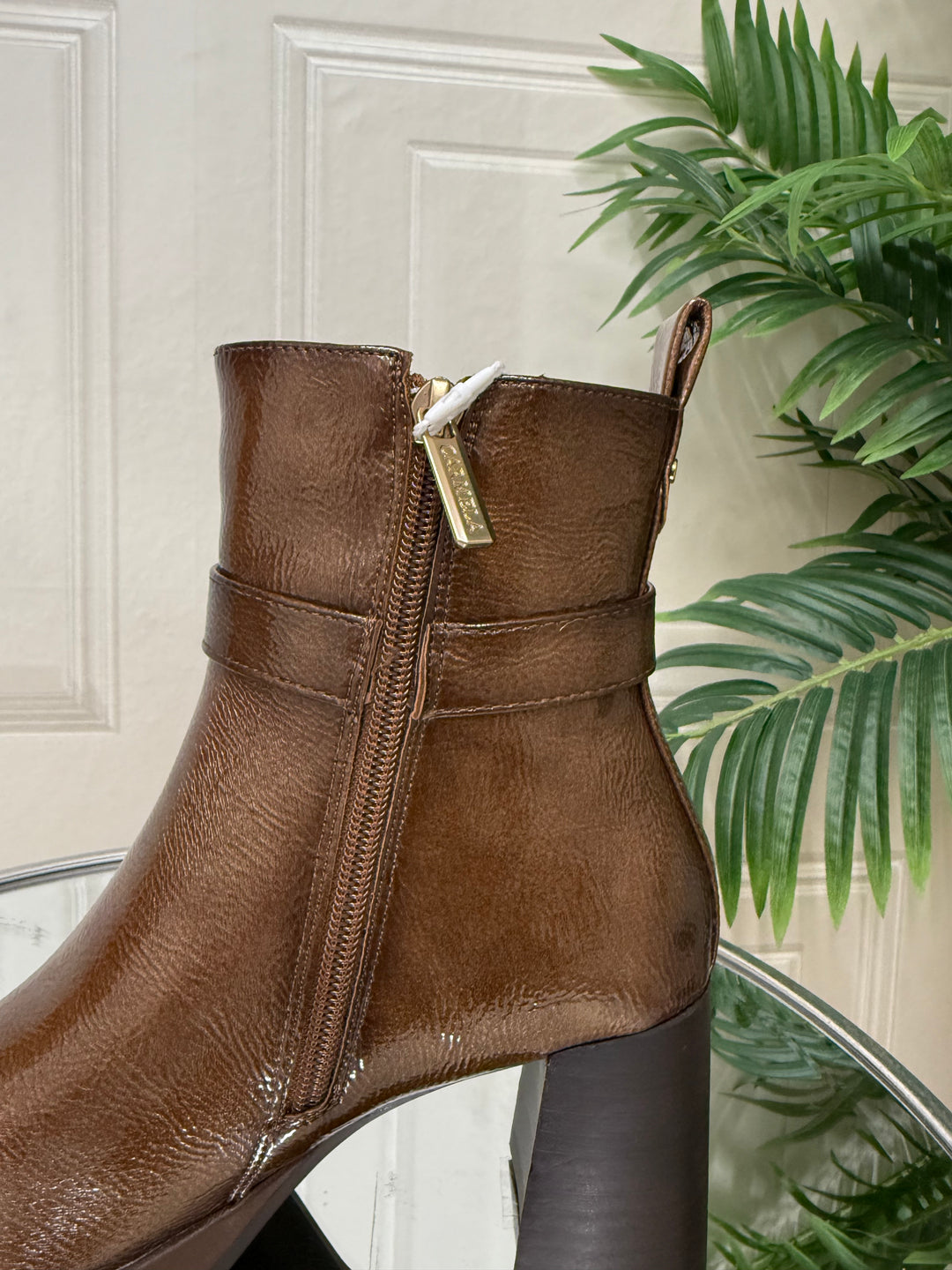 Carmela BN.CH.Taupe Patent Boot (162533)