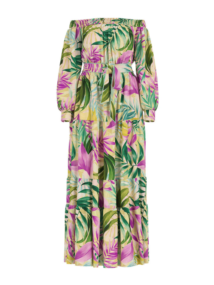 Guess Long Sleeve Floral Printed Dress
