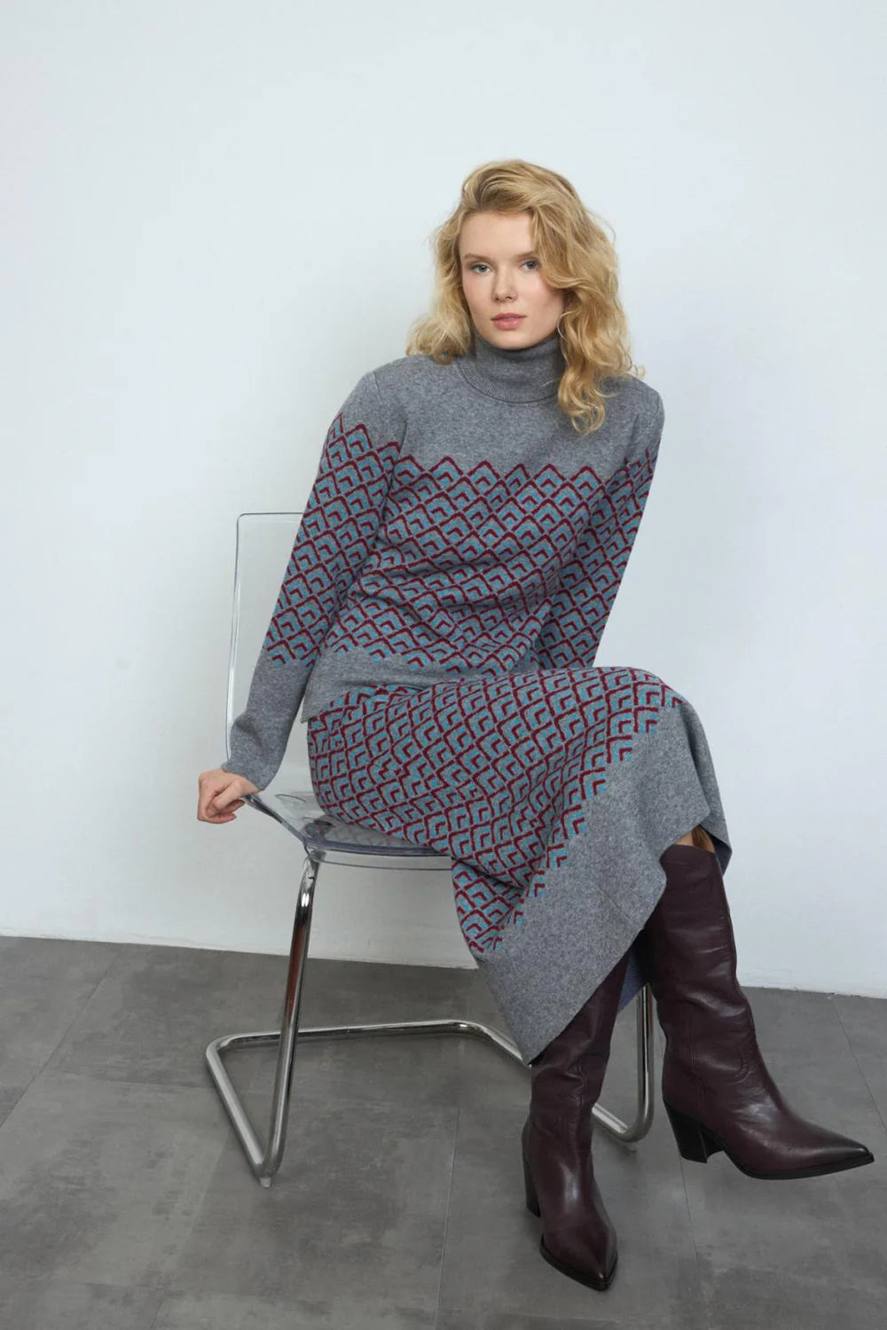 Bariloche Caepionis Grey Knit Skirt