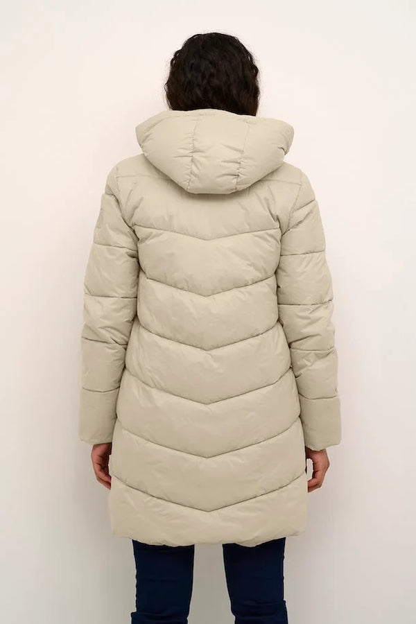 Kaffe KAsusanne Puffa Coat Feather Grey
