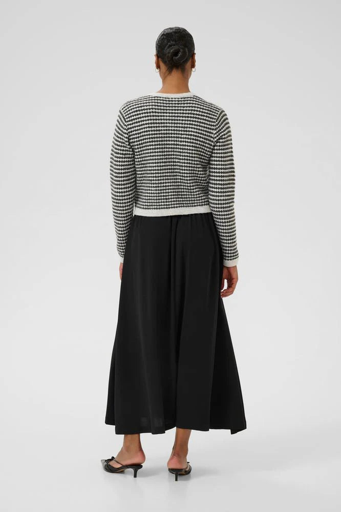 Kaffe KAelleery Light Grey & Black Cardigan
