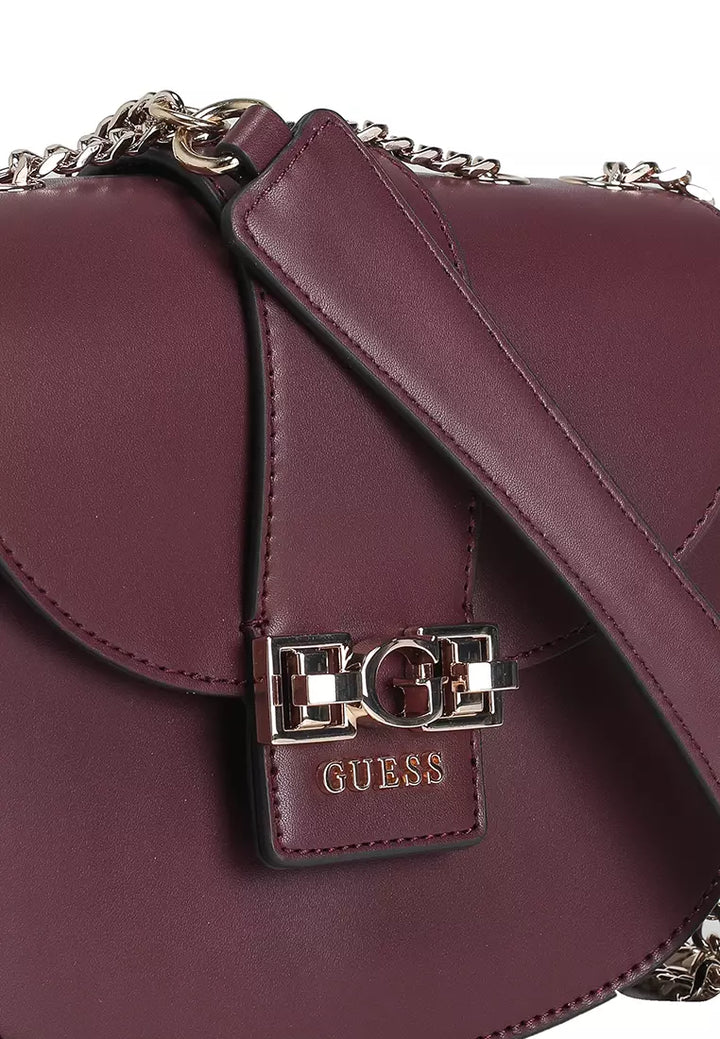 Guess Jane Wine Crossbody Bag