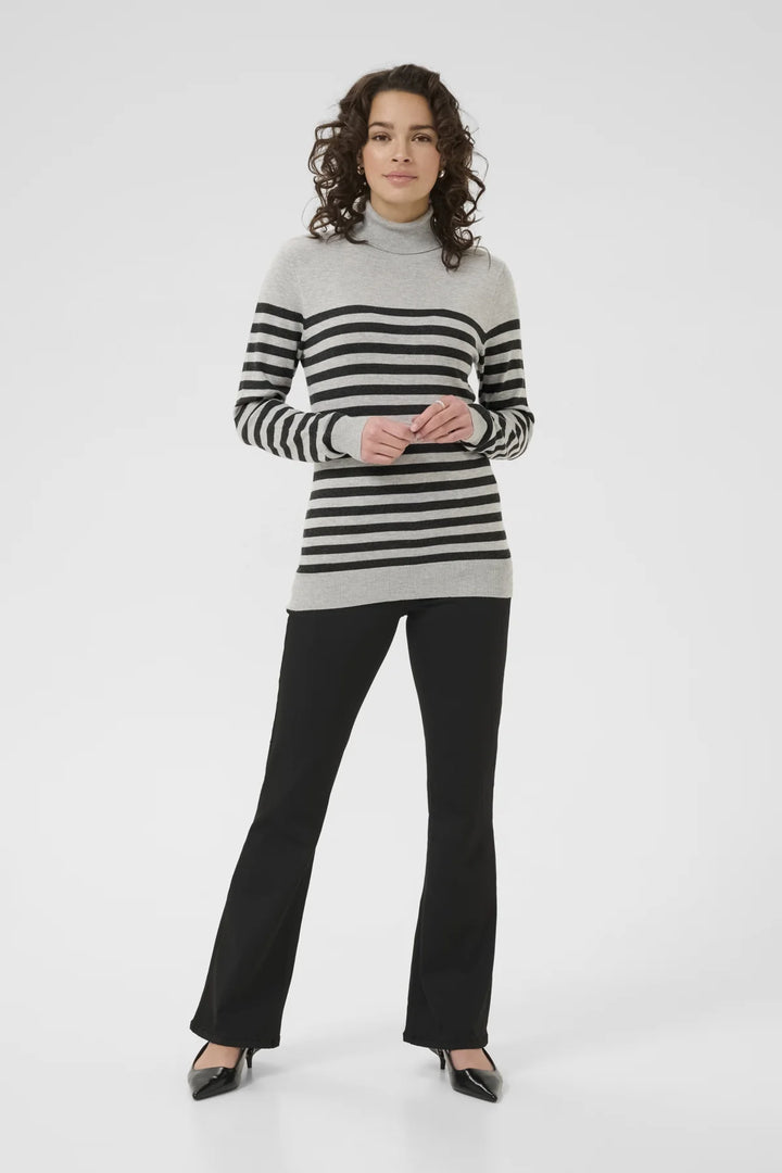 Kaffe KAlizza Stripe Turtleneck