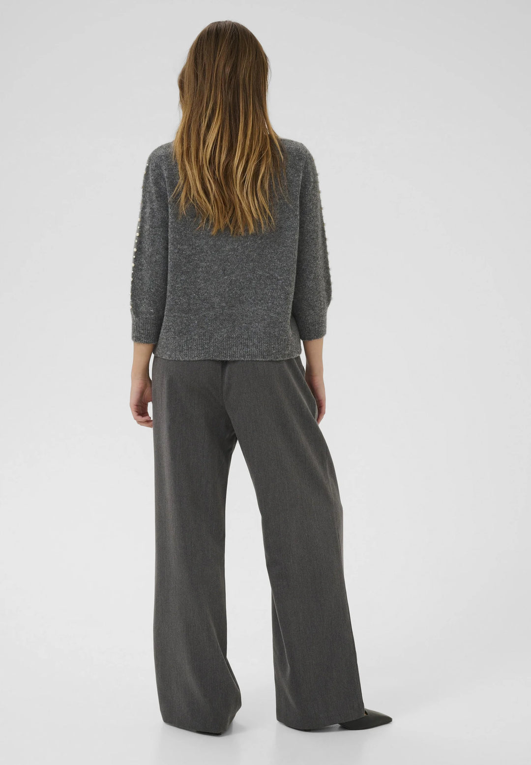 Kaffe KAbetty Grey Melange Pullover