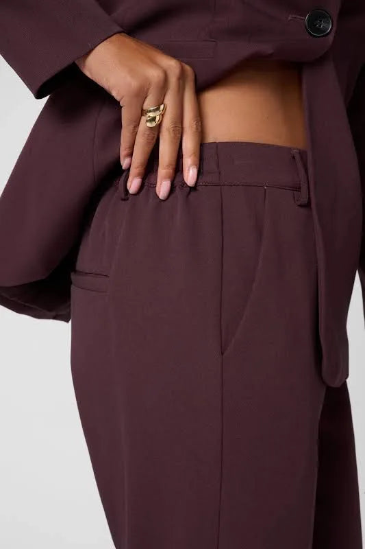 Kaffe KAsakura Cropped Pants Windsor Wine