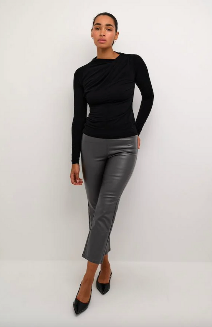 Kaffe KAada Crop Jegging Black Oyster