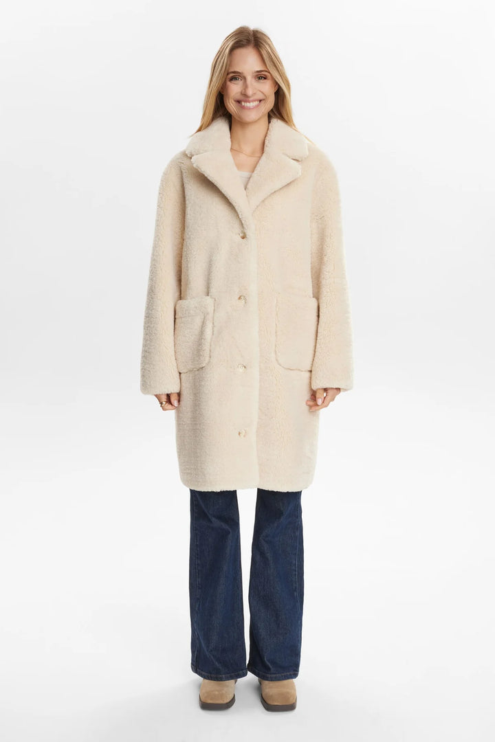 Numph Nuelliot Reversible Coat Cognac