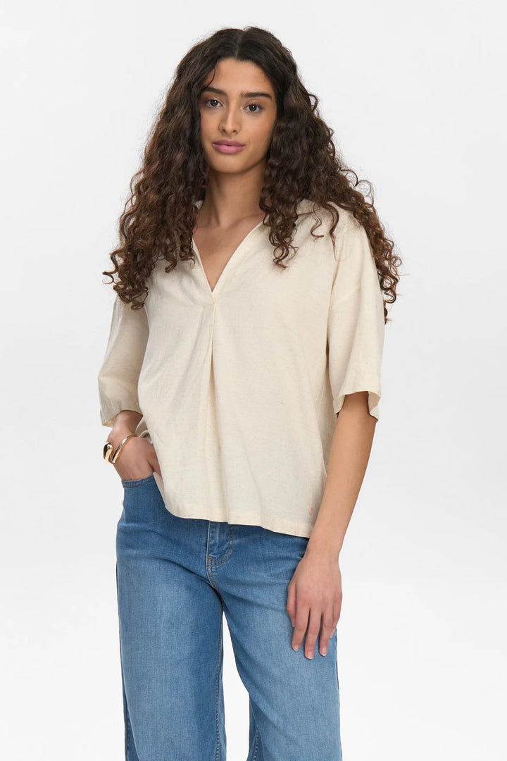 Numph Nutusa Sesame Melange Blouse