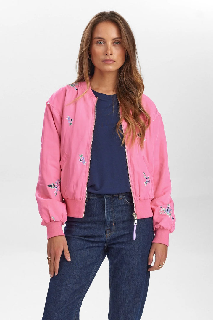 Numph Nuellanora Pink Carnation Embriodery Jacket