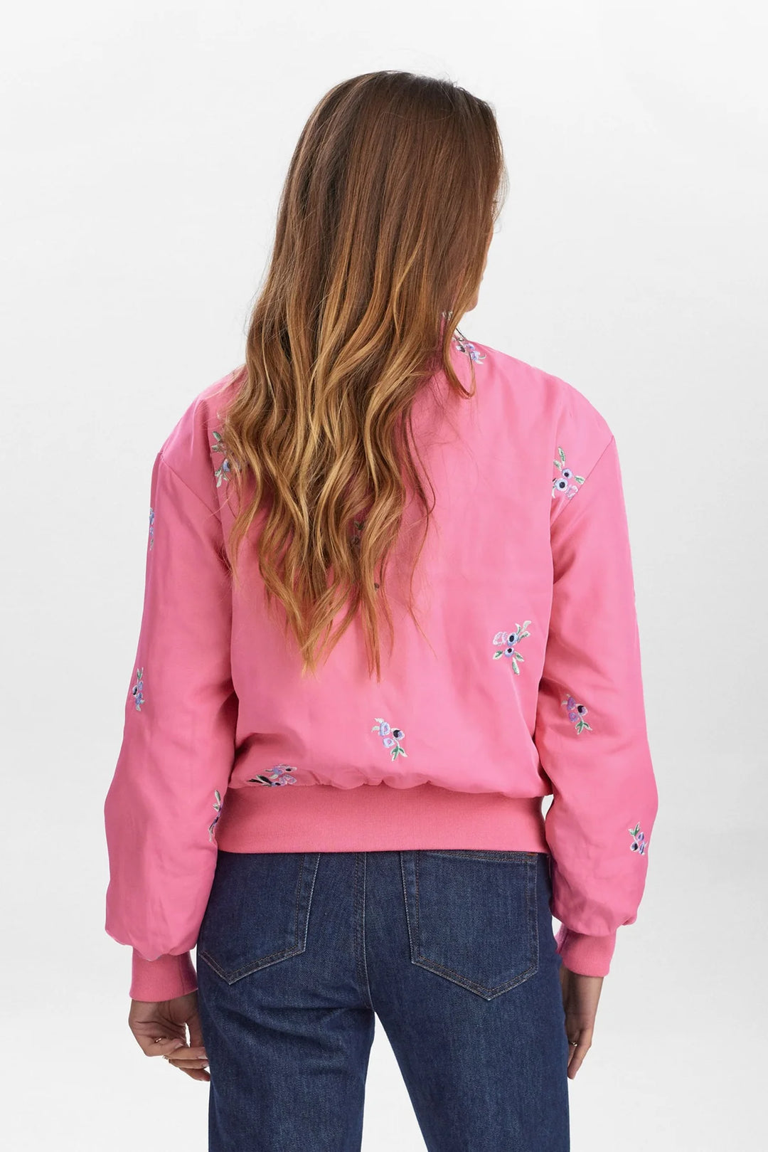 Numph Nuellanora Pink Carnation Embriodery Jacket