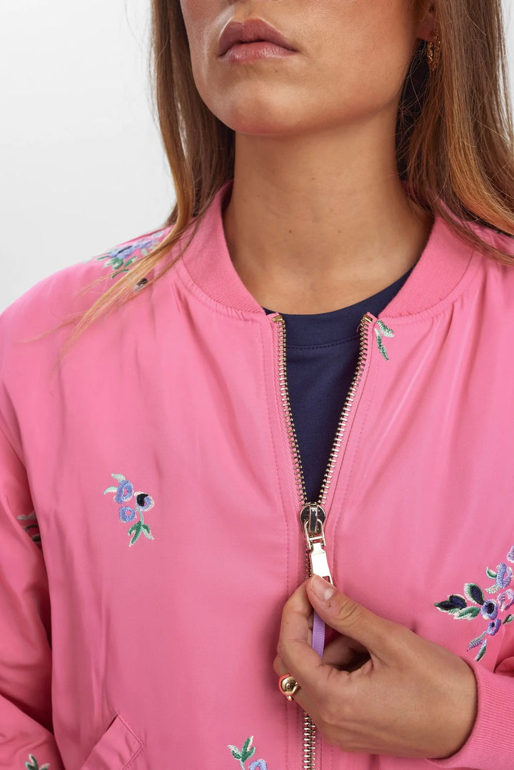 Numph Nuellanora Pink Carnation Embriodery Jacket
