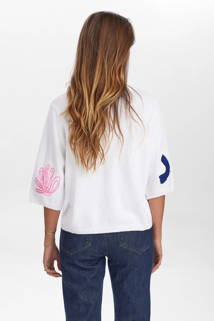 Numph Nudeborah Beight White Sweater
