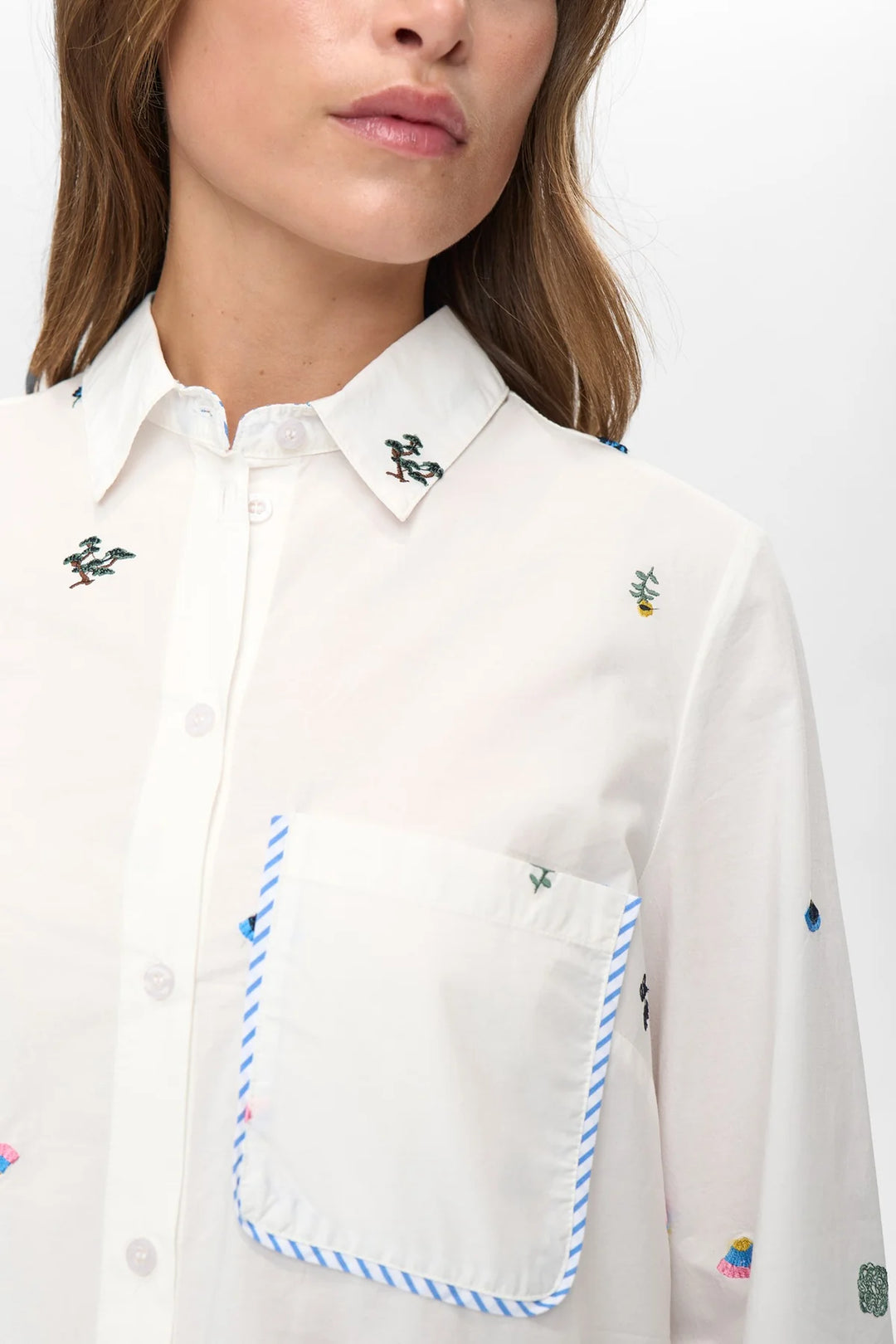 Numph Nuchiro Boxy Cloud Dancer Shirt