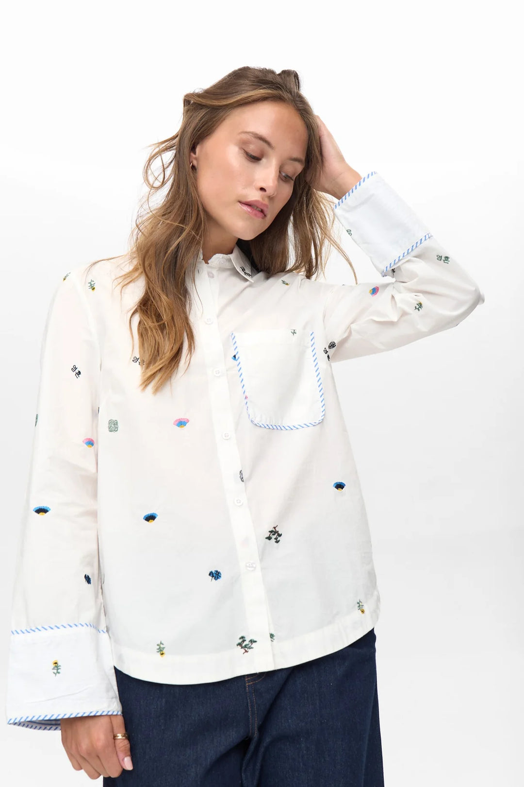 Numph Nuchiro Boxy Cloud Dancer Shirt