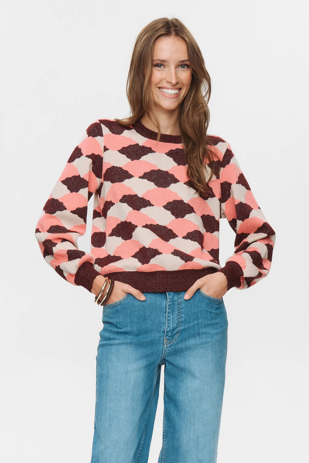 Numph Nulila Pullover Pink Lemonade