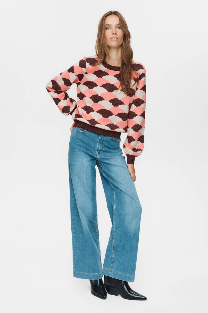 Numph Nulila Pullover Pink Lemonade