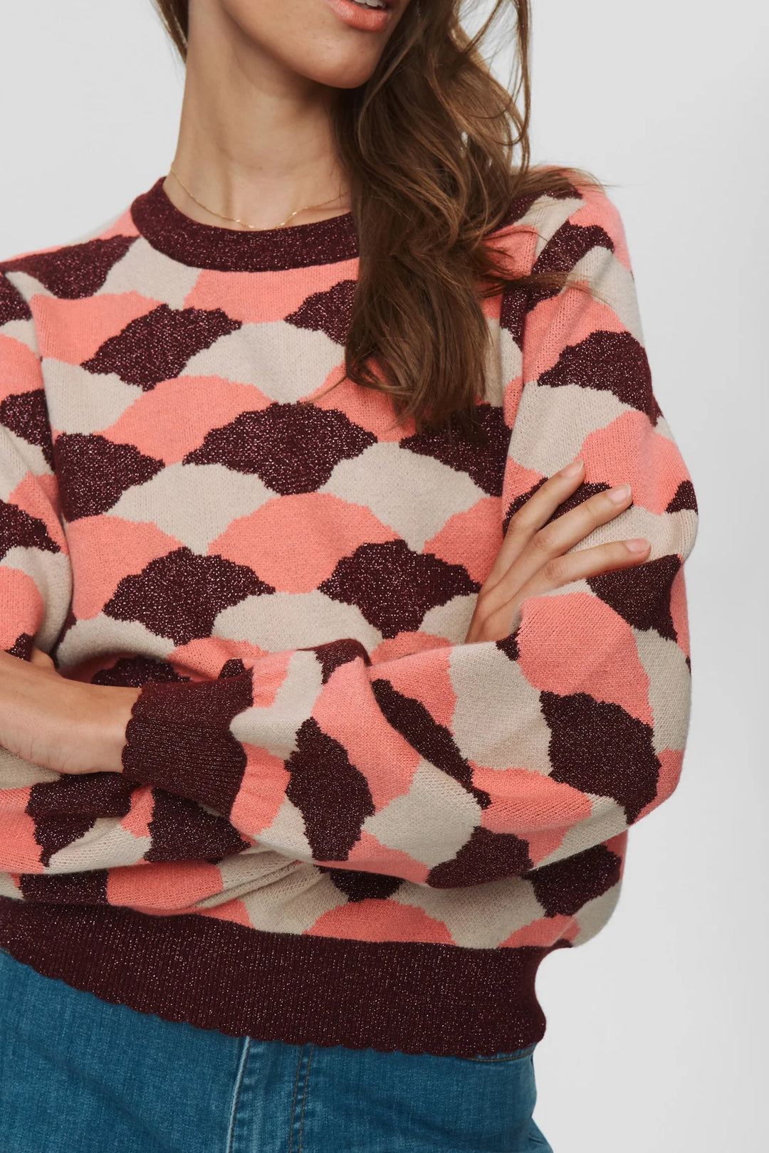 Numph Nulila Pullover Pink Lemonade