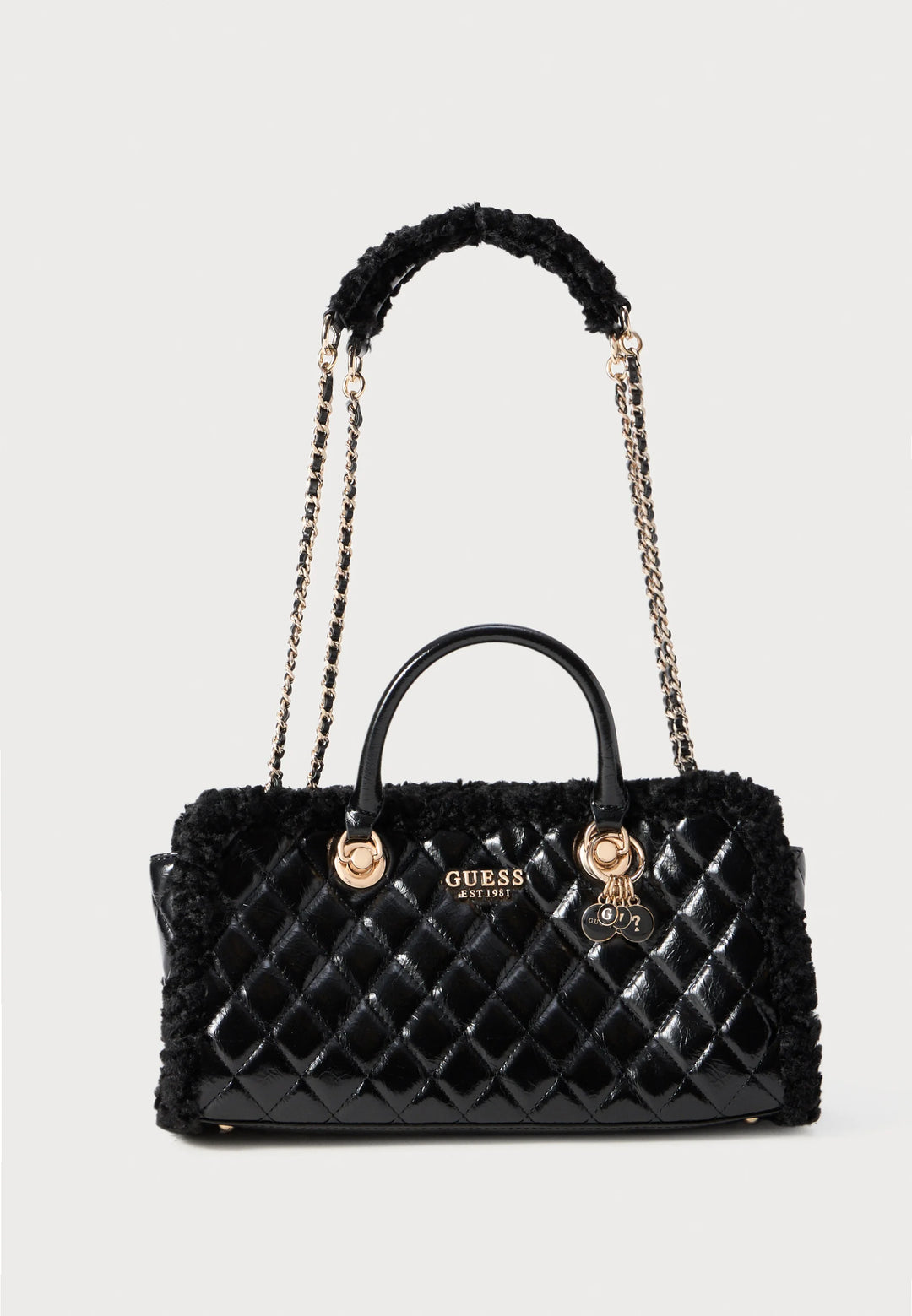 Guess Cristi Small Satchel Black Bag