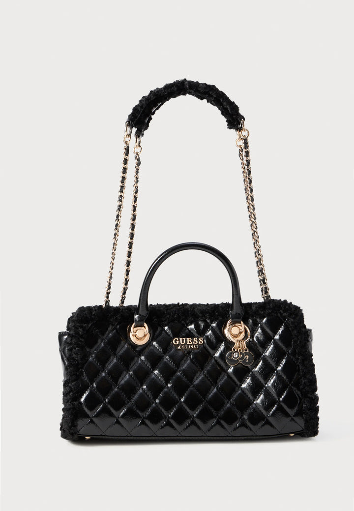Guess Cristi Small Satchel Black Bag