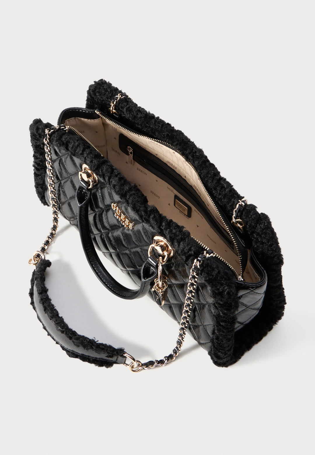 Guess Cristi Small Satchel Black Bag
