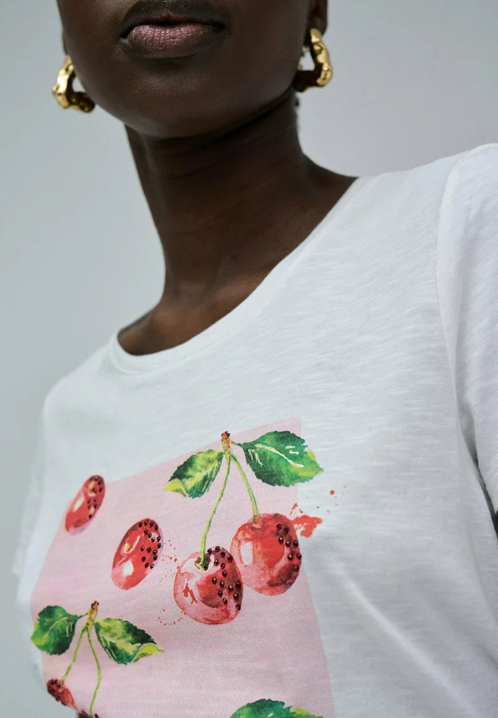 Salsa Cherry Fruit T-Shirt White