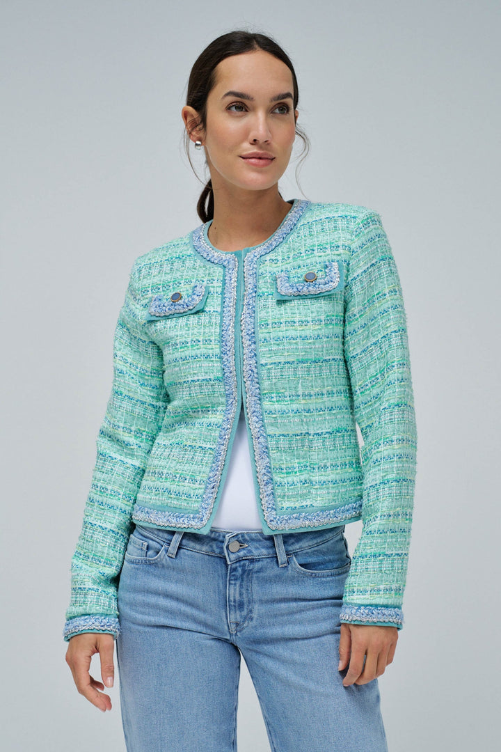 Salsa Tweed textured Jacket Mint