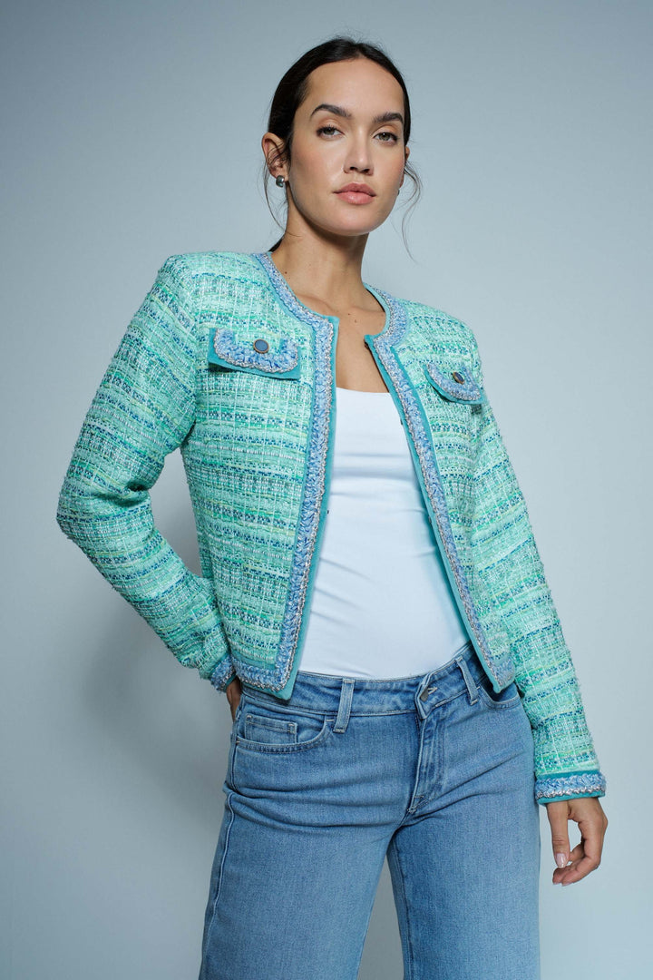 Salsa Tweed textured Jacket Mint