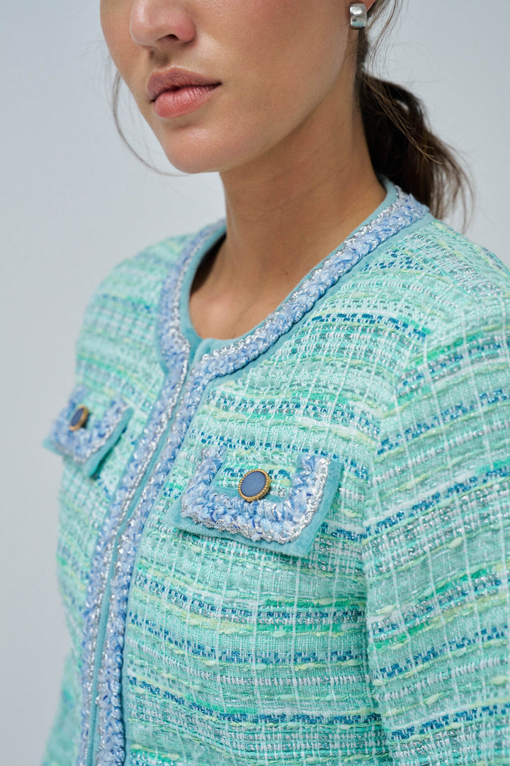Salsa Tweed textured Jacket Mint